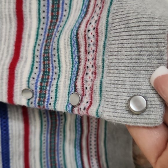 Lambs wool Blend Talbots Sweater Cardigan Collegiate Large Medium Modest - Picture 6 of 11